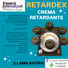 RETARDEX CREMA RETARDANTE DISFRUTARÁS DE MÁS PLACER SEXSHOP